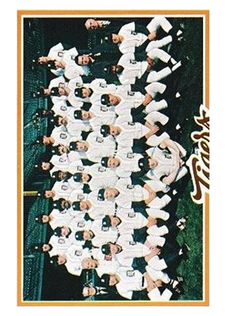 1978 Topps Tigers Team #404 card