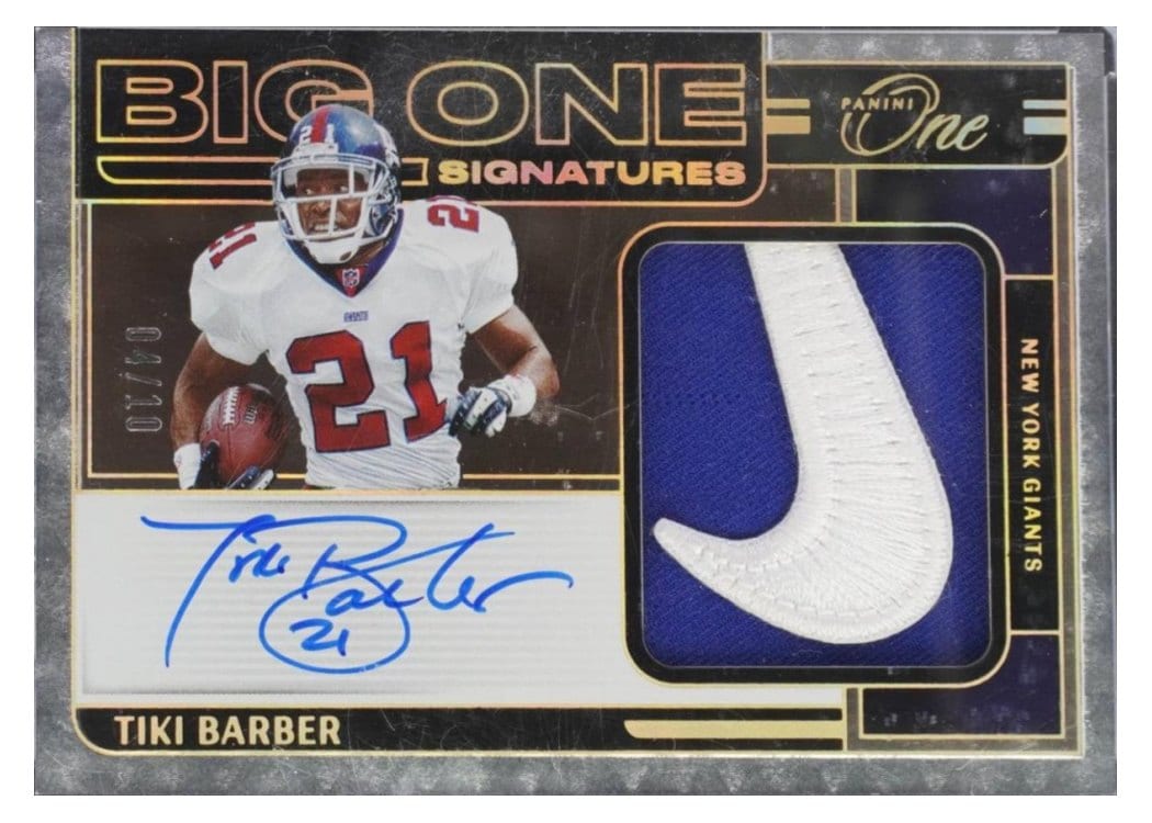 2024 Panini One Big One Signatures Tiki Barber #224 card