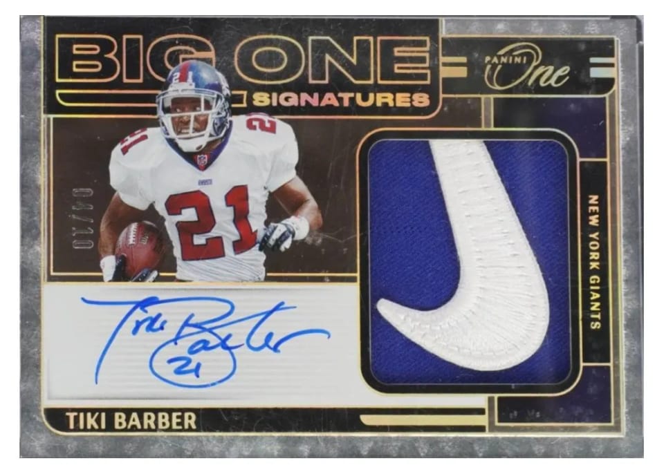 2024 Panini One Big One Signatures Tiki Barber #224 card