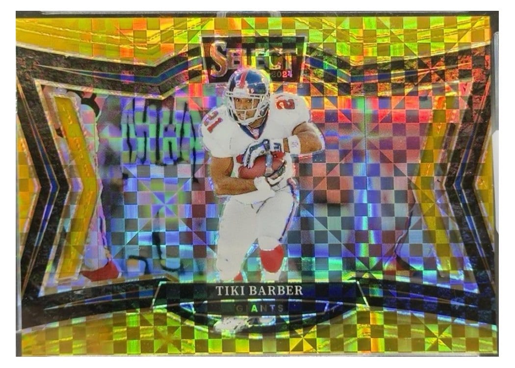 2024 Panini Select Base Set Tiki Barber Gold Prizm #451 card