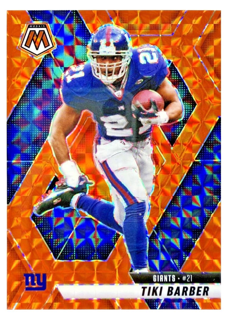 2025 Panini Mosaic Base Set Tiki Barber Orange #12 card