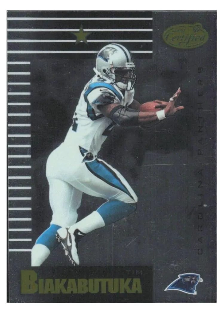 1999 Leaf Certified Tim Biakabutuka #14 card