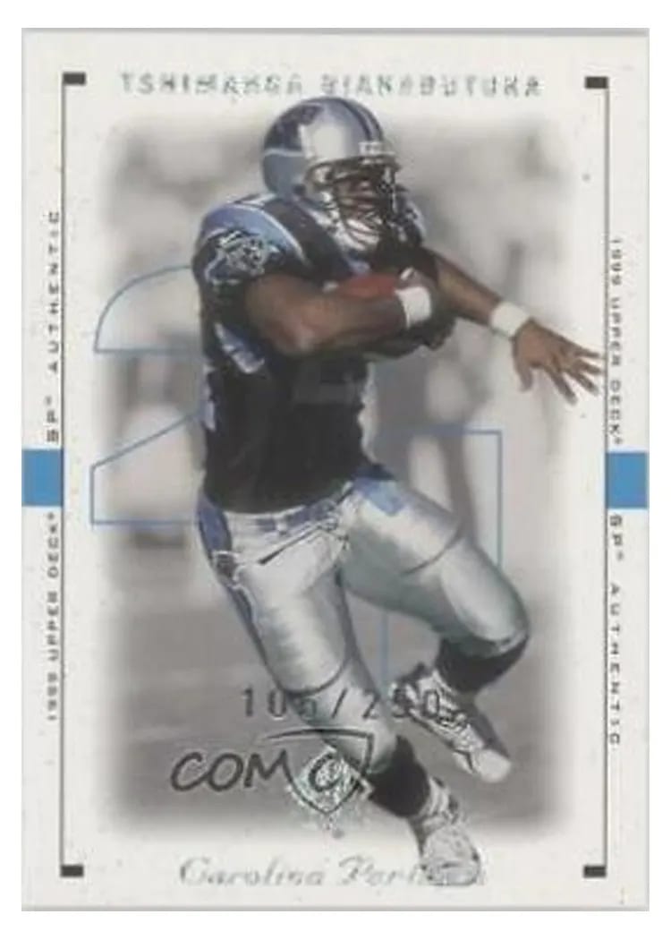 1999 SP Authentic Tim Biakabutuka #13 card