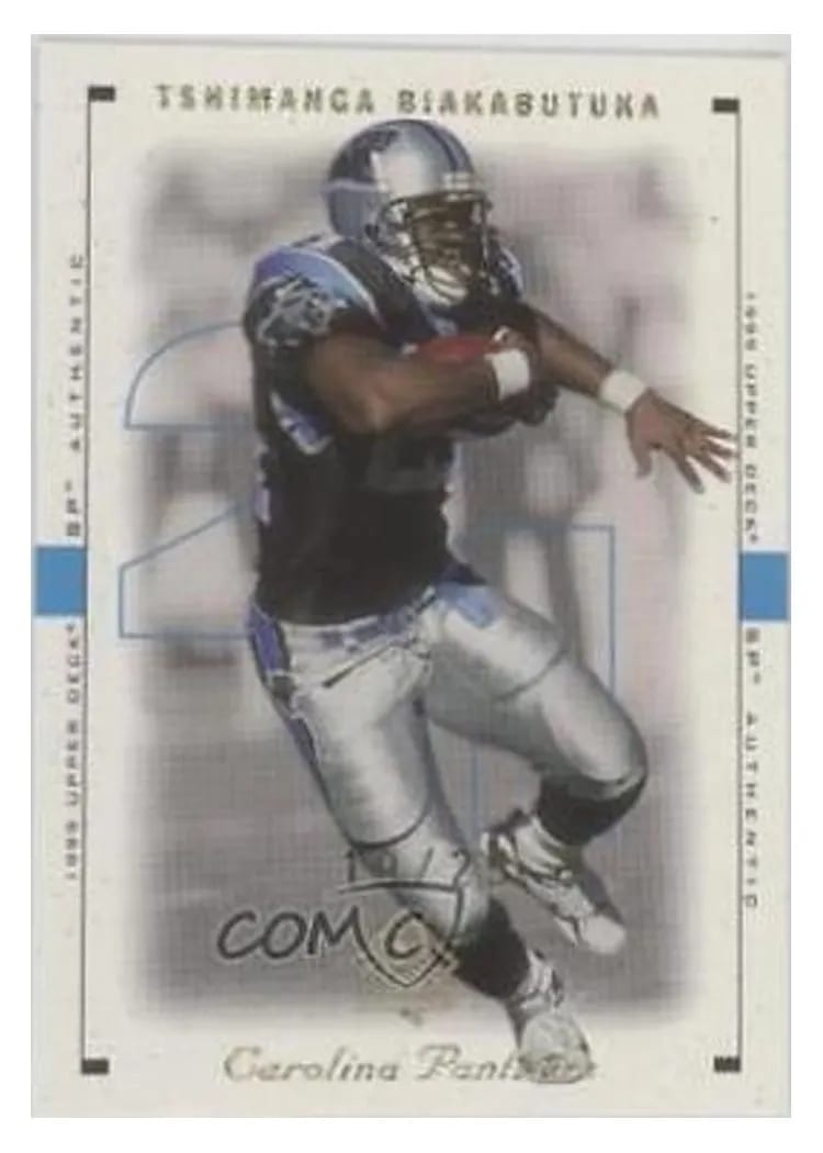 1999 SP Authentic Tim Biakabutuka #13 card