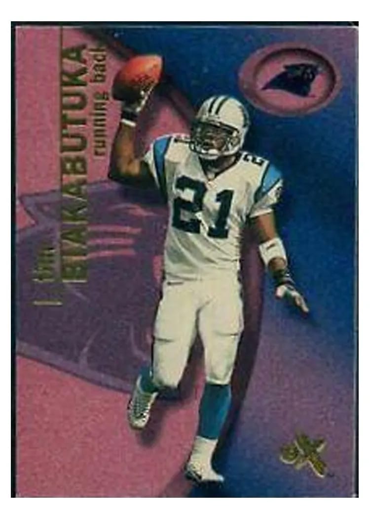2001 Fleer E X Tim Biakabutuka #61 card