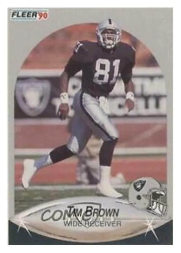 1990 Fleer Update Tim Brown #U-65 card