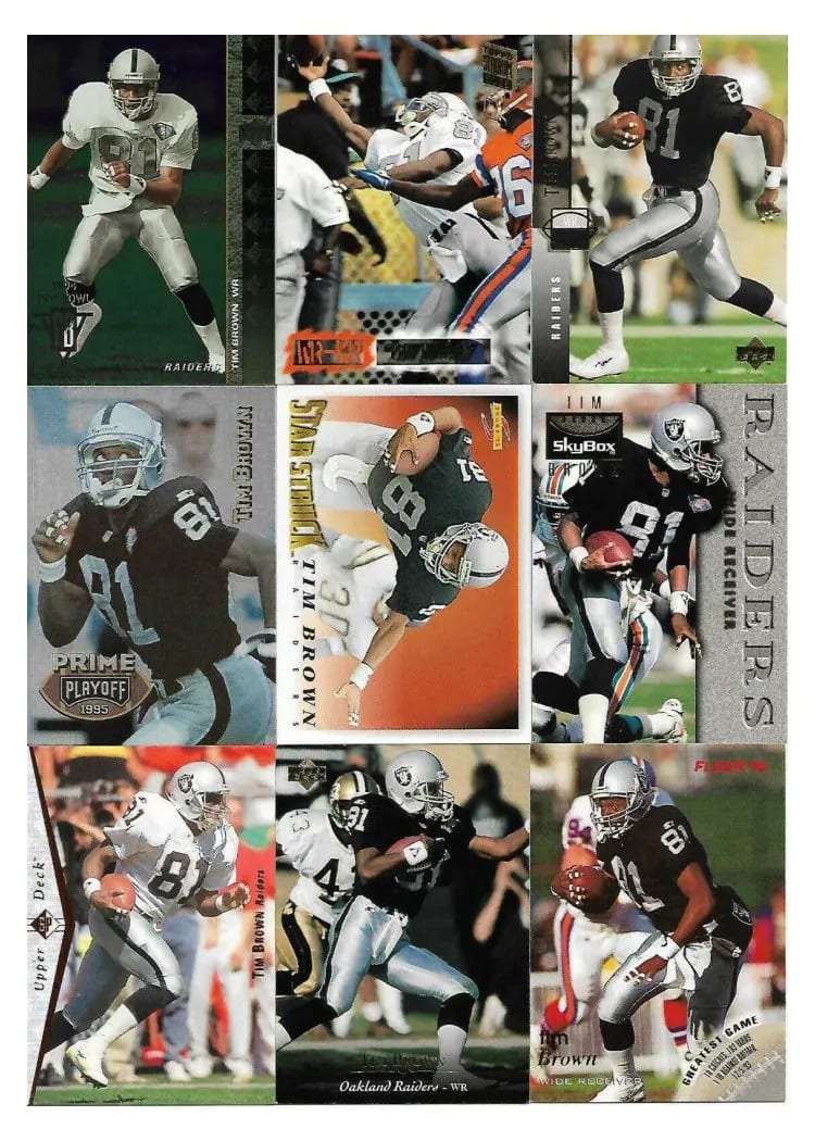 1996 Fleer Tim Brown #100 card