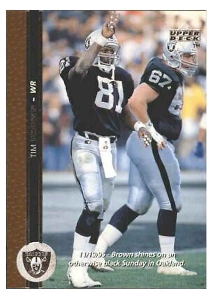 1996 Upper Deck Tim Brown #59 card