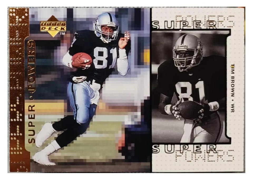 1998 Upper Deck Super Powers Tim Brown #S27 card