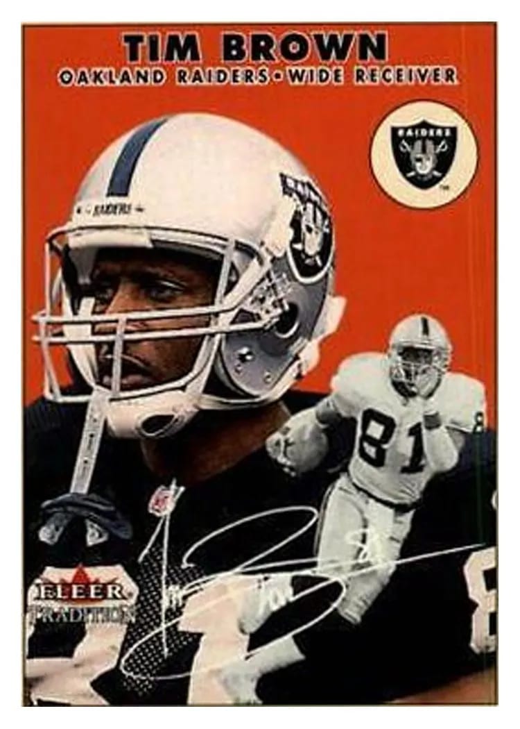 2000 Fleer Tradition Tim Brown #53 card
