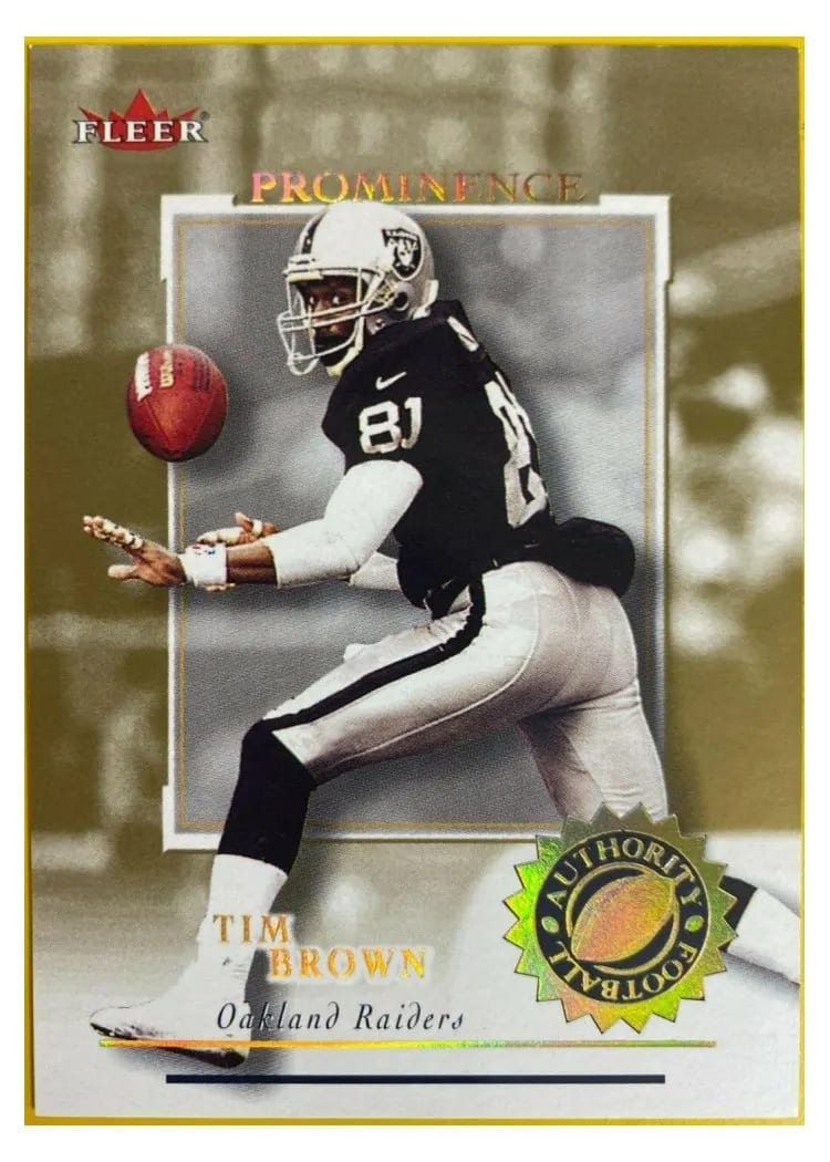 2001 Fleer Authority Tim Brown #13 card