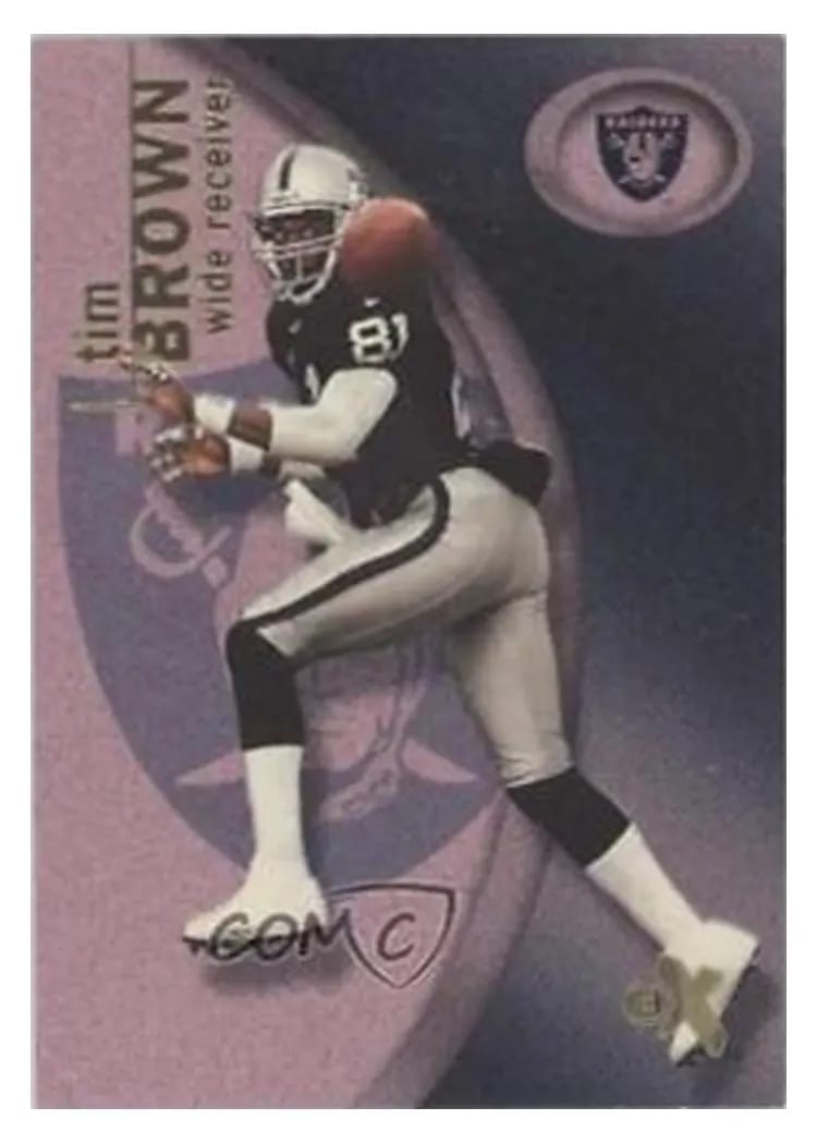 2001 Fleer E X Tim Brown Essential Cred. Now #73 card