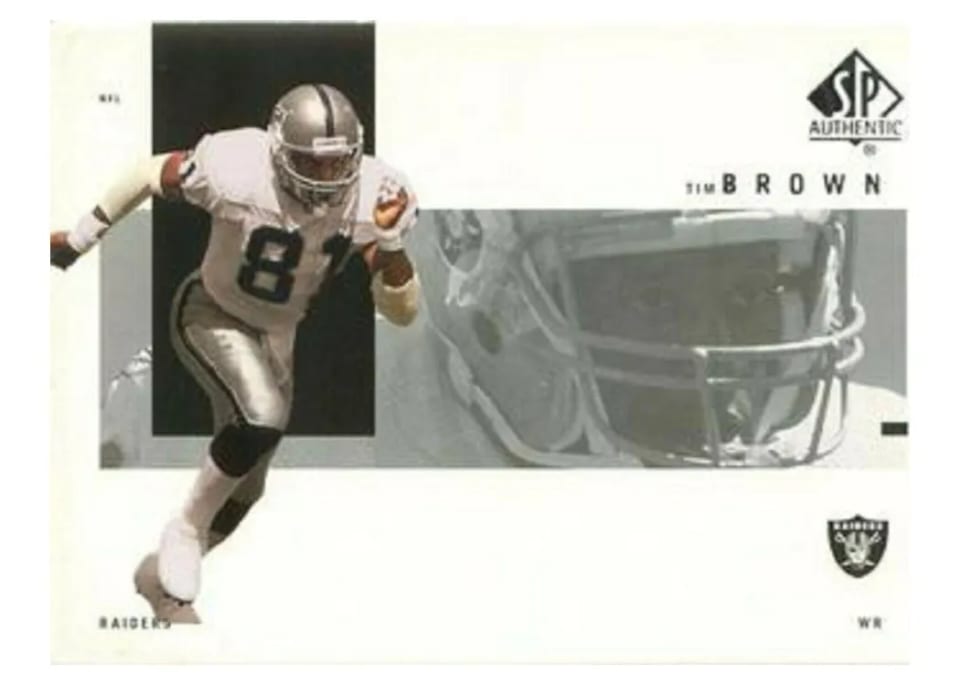 2001 SP Authentic Tim Brown #65 card