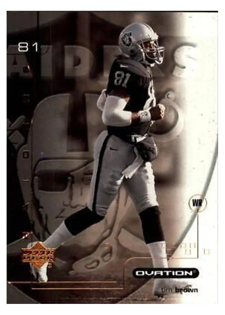 2001 Upper Deck Ovation Tim Brown #65 card