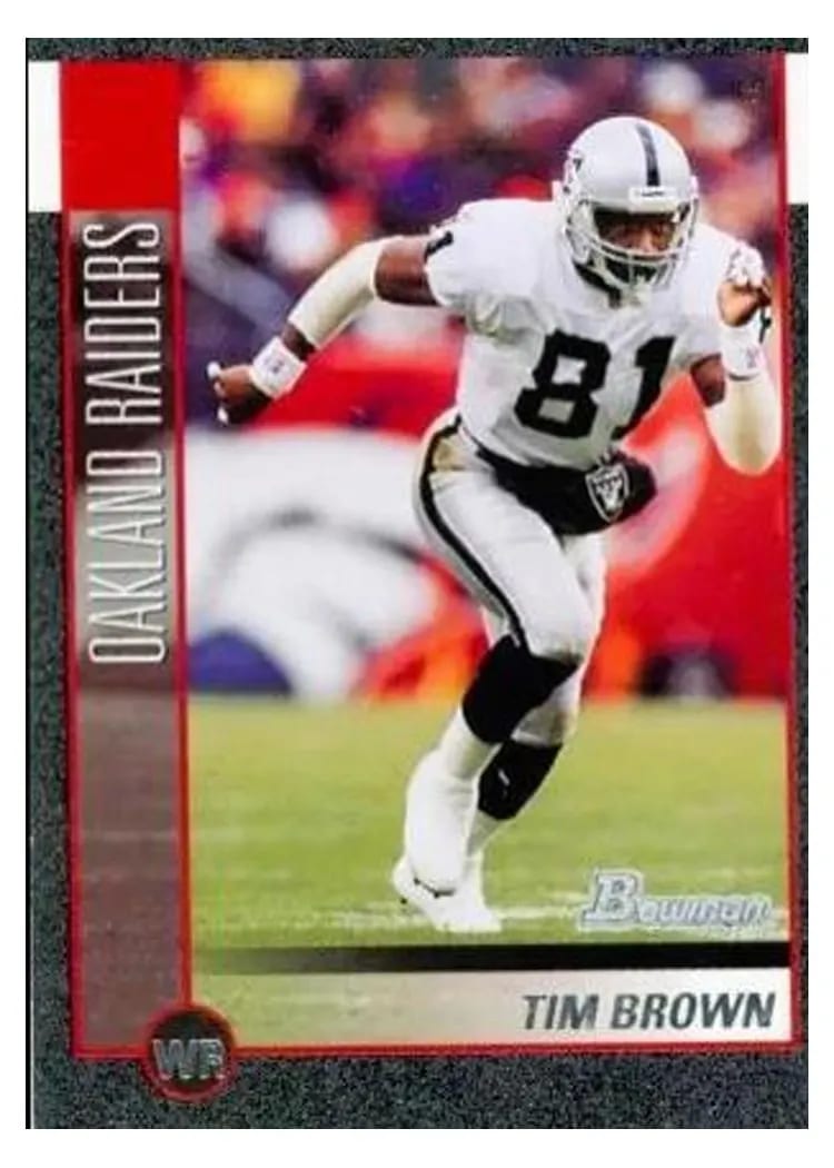 2002 Bowman Tim Brown #18 card