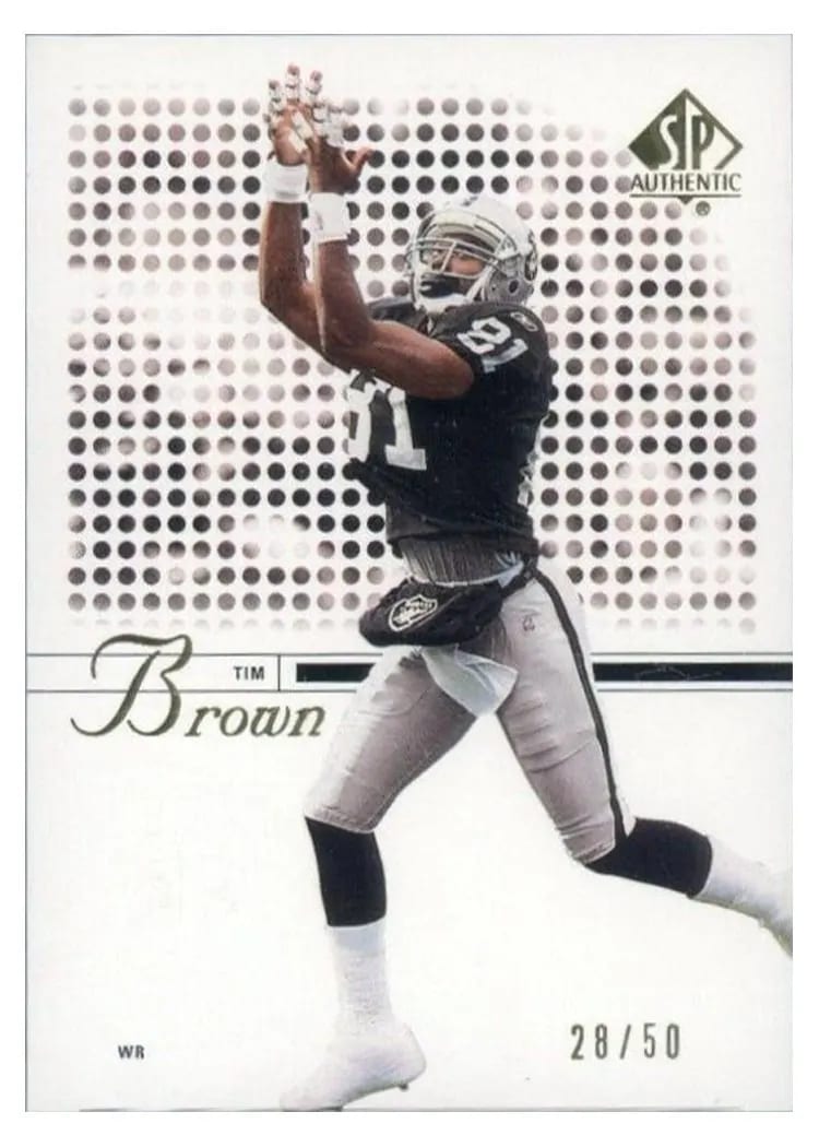 2002 SP Authentic Tim Brown #17 card