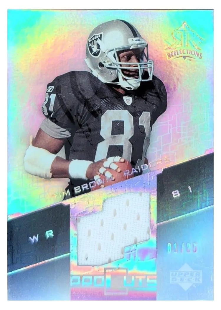 2004 Upper Deck Reflections Pro Cuts Tim Brown #PC-BR card