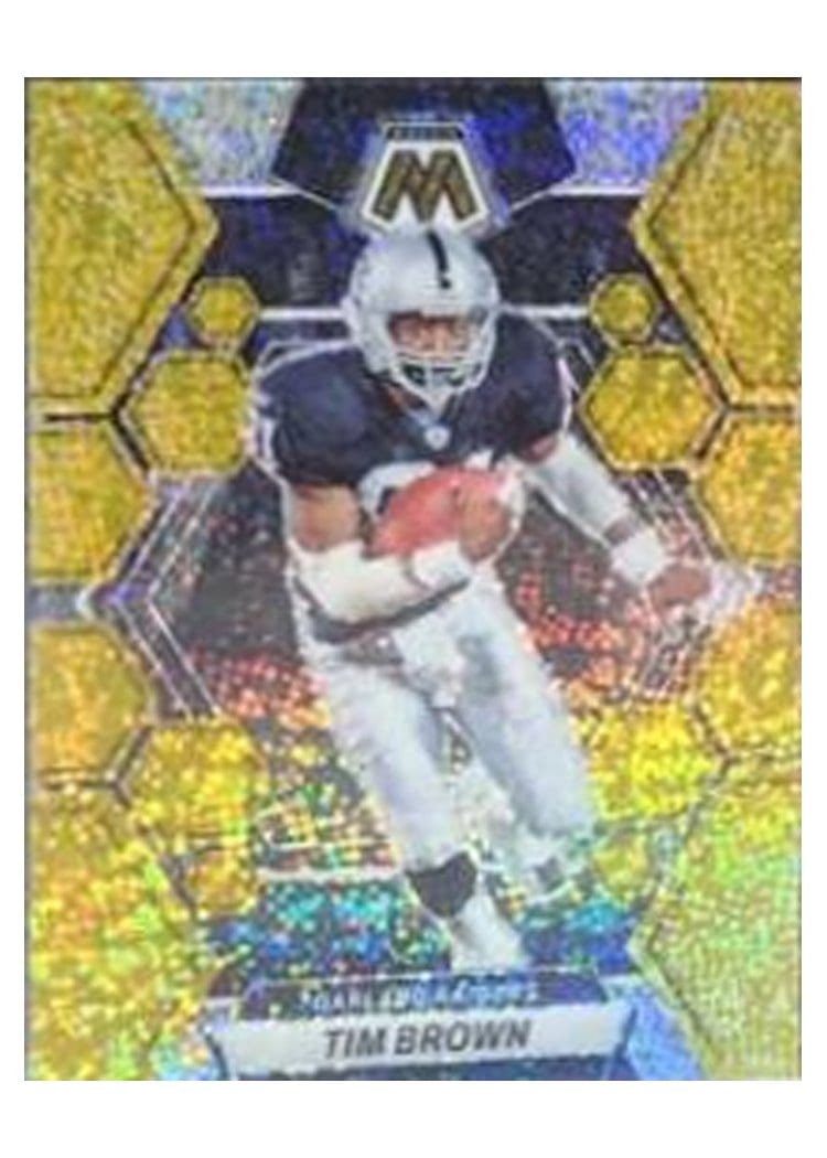 2023 Panini Mosaic Base Set Tim Brown Gold Sparkle #125 card