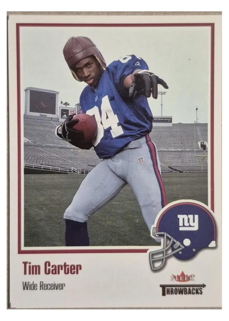 2002 Fleer Throwbacks Tim Carter #104 card
