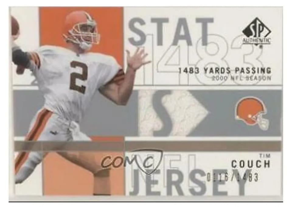 2001 SP Authentic Stat Jerseys Tim Couch #SP-TC card