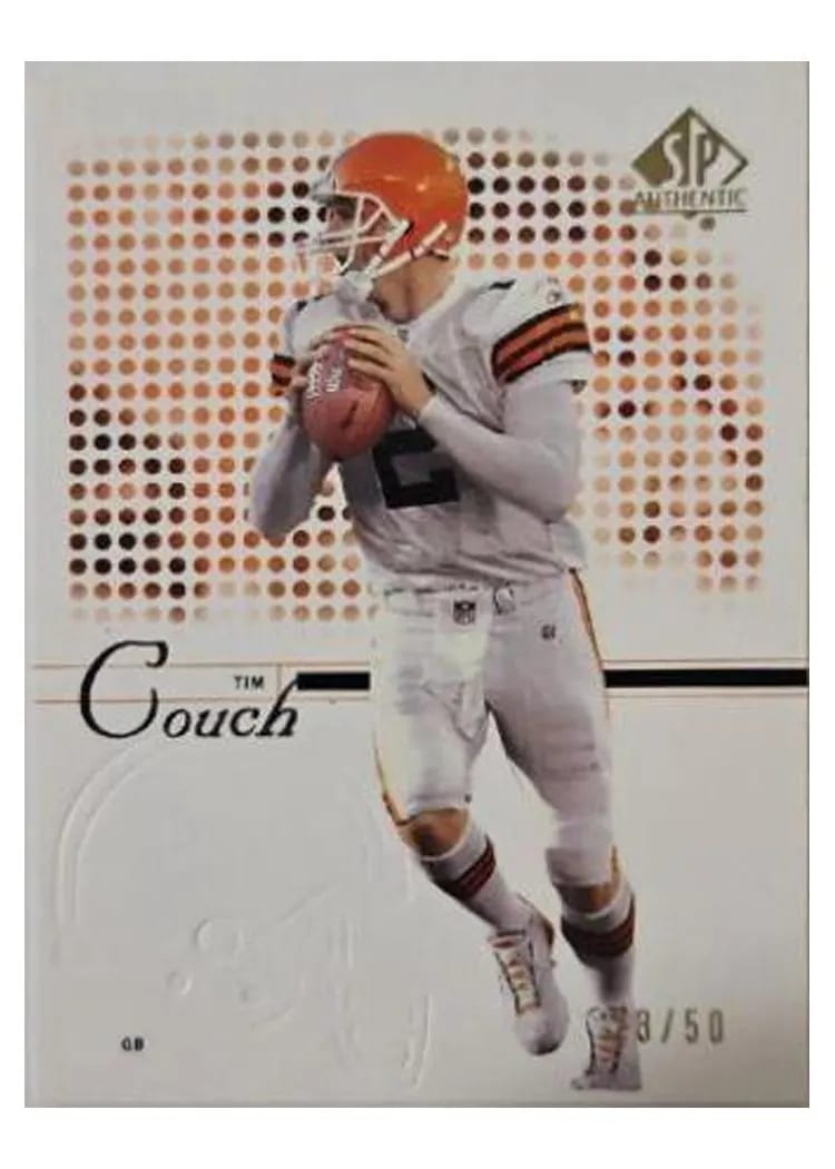 2002 SP Authentic Tim Couch #49 card