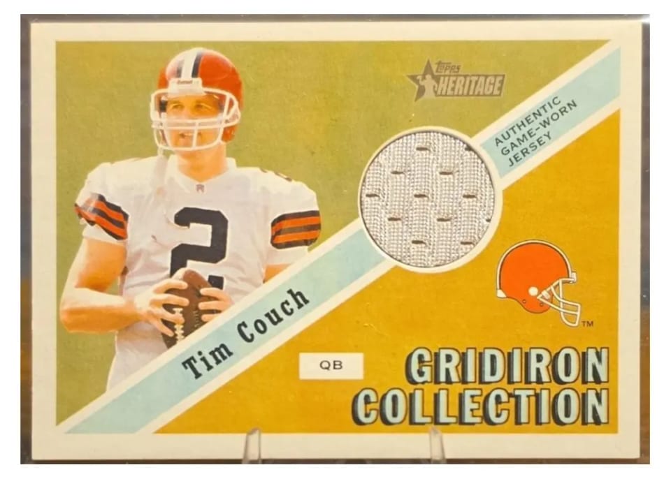 2002 Topps Heritage Gridiron Collection Tim Couch #GC-TC card