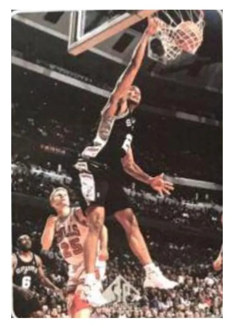 1997 SP Authentic Tim Duncan #165 card