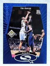 1998 UD Choice Starquest Tim Duncan Blue #SQ24 card