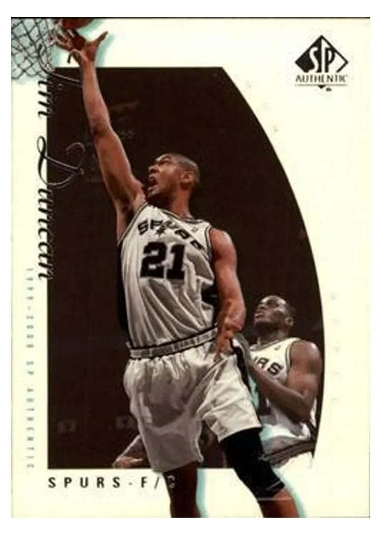 1999 SP Authentic Tim Duncan #73 card