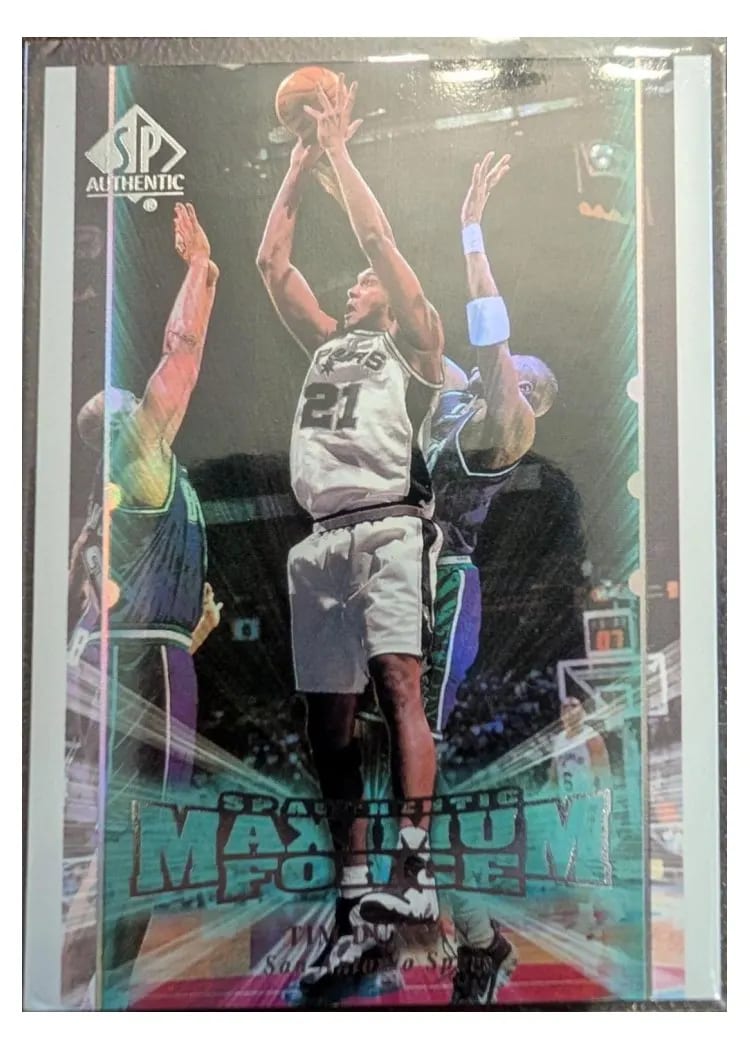 1999 SP Authentic Maximum Force Tim Duncan #M4 card
