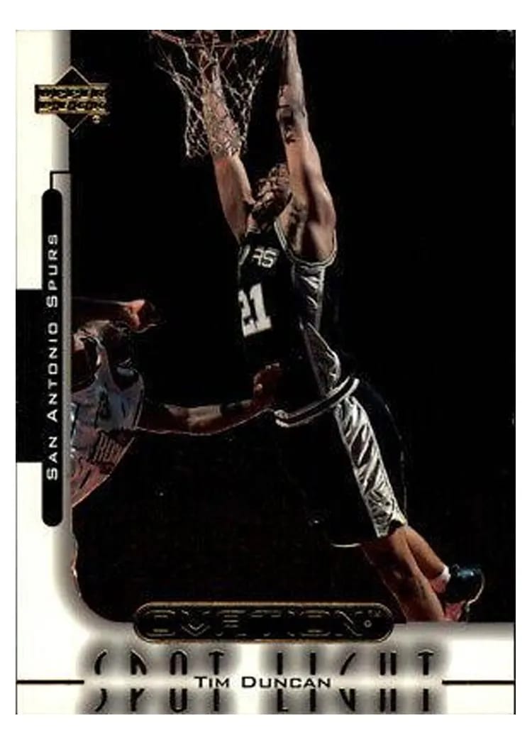 1999 Upper Deck Ovation Spotlight Tim Duncan #OS9 card