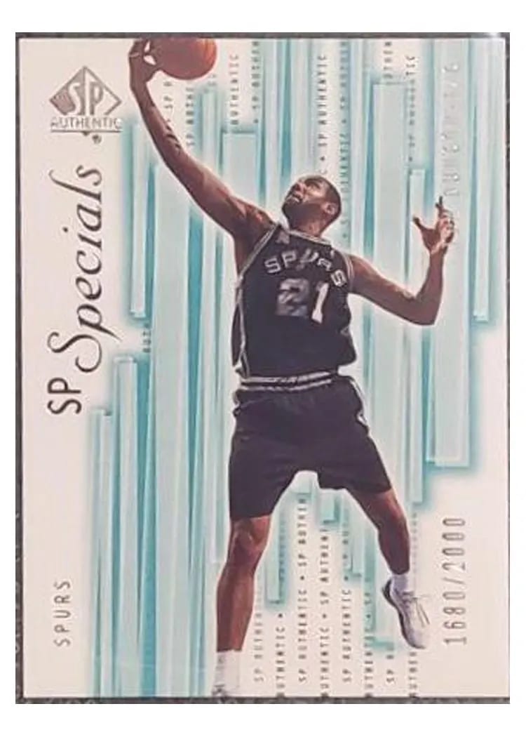2001 SP Authentic Tim Duncan #142 card