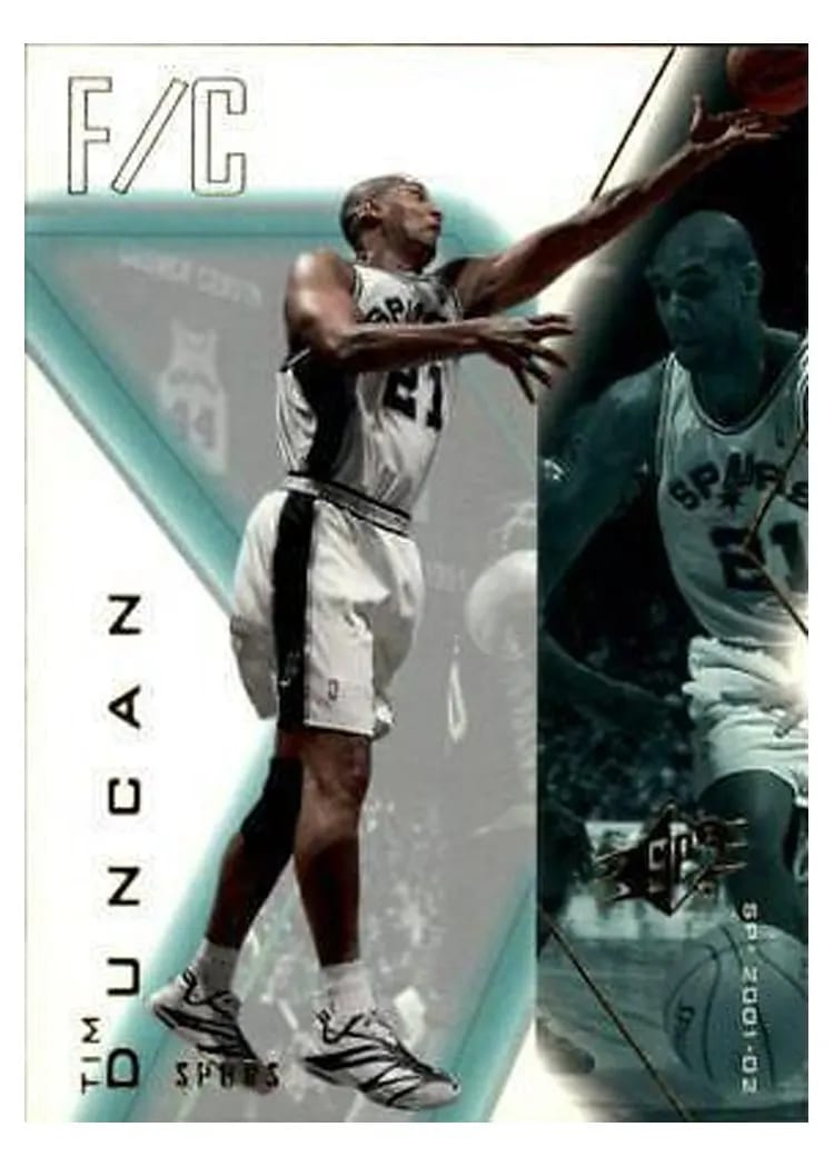 2001 Spx Tim Duncan #76 card