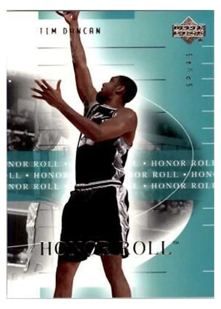 2001 Upper Deck Honor Roll Tim Duncan #77 card