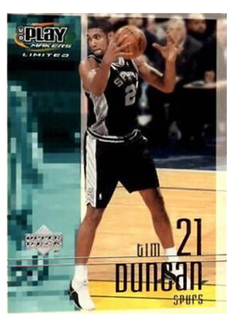 2001 Upper Deck Playmakers Tim Duncan #84 card