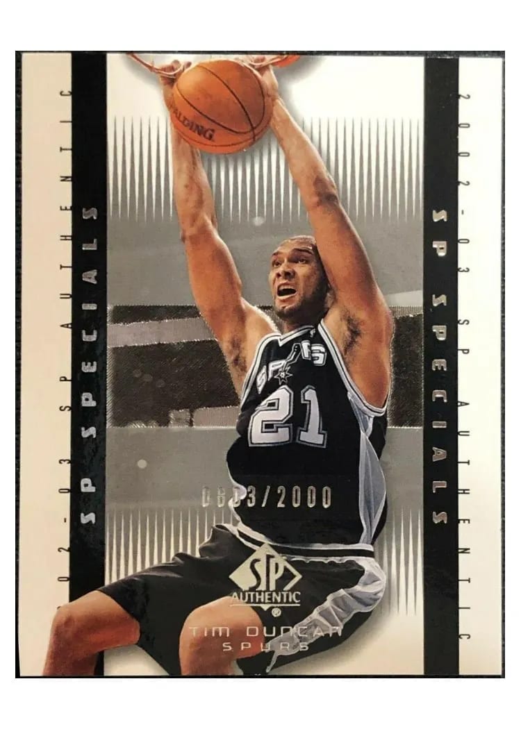 2002 SP Authentic Tim Duncan #108 card