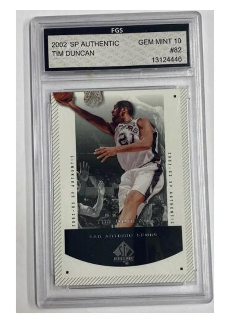2002 SP Authentic Tim Duncan #82 card