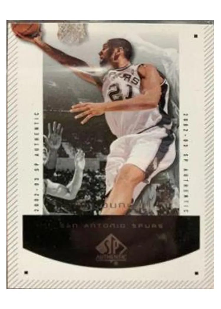2002 SP Authentic Tim Duncan Promo #82 card