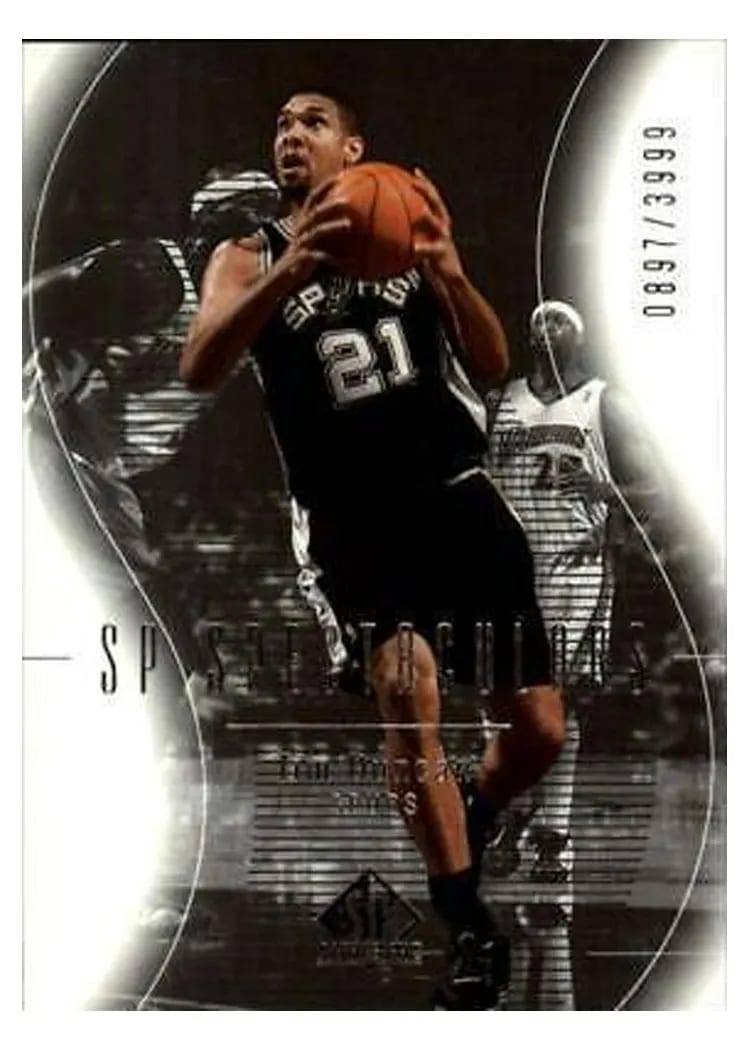 2003 SP Authentic Tim Duncan #95 card