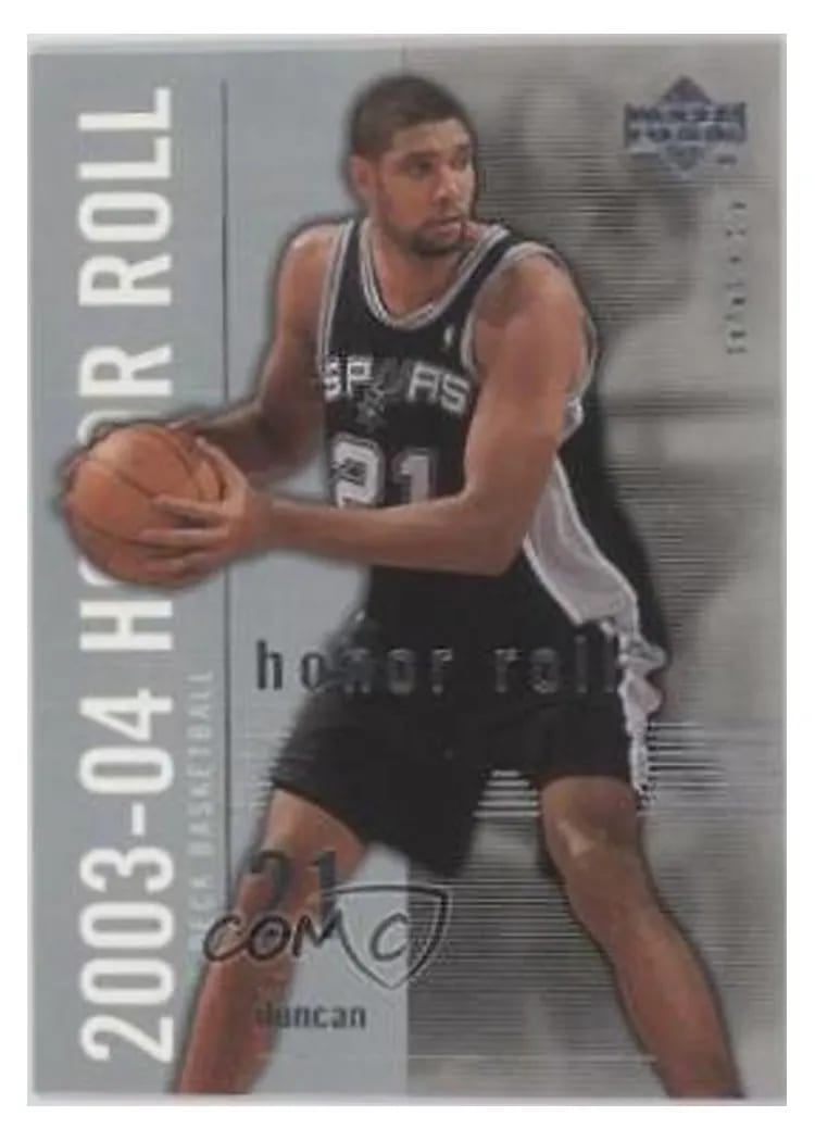 2003 Upper Deck Honor Roll Tim Duncan #77 card