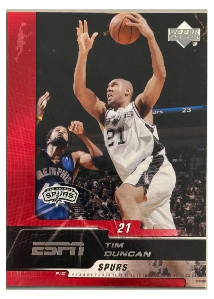 2005 Upper Deck ESPN Tim Duncan #77 card