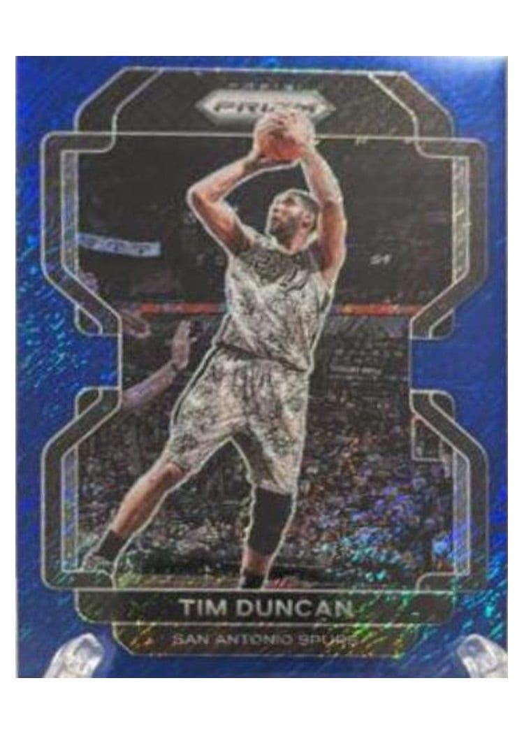 2021-22 Panini Prizm Base Set Tim Duncan Blue Shimmer #268 card