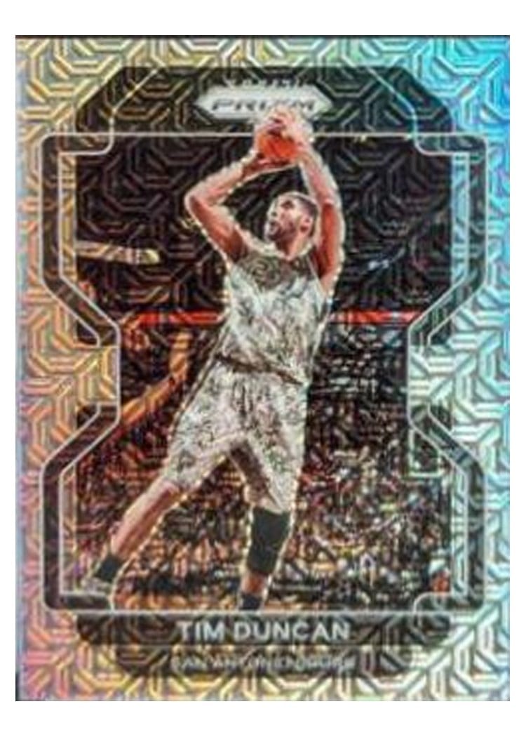 2021-22 Panini Prizm Base Set Tim Duncan Mojo Prizm #268 card