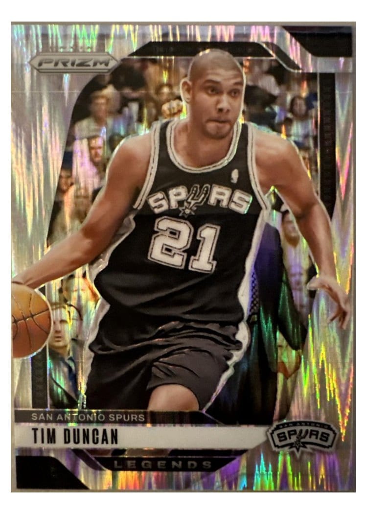2024 Panini Prizm Tim Duncan Orange Seismic #297 card