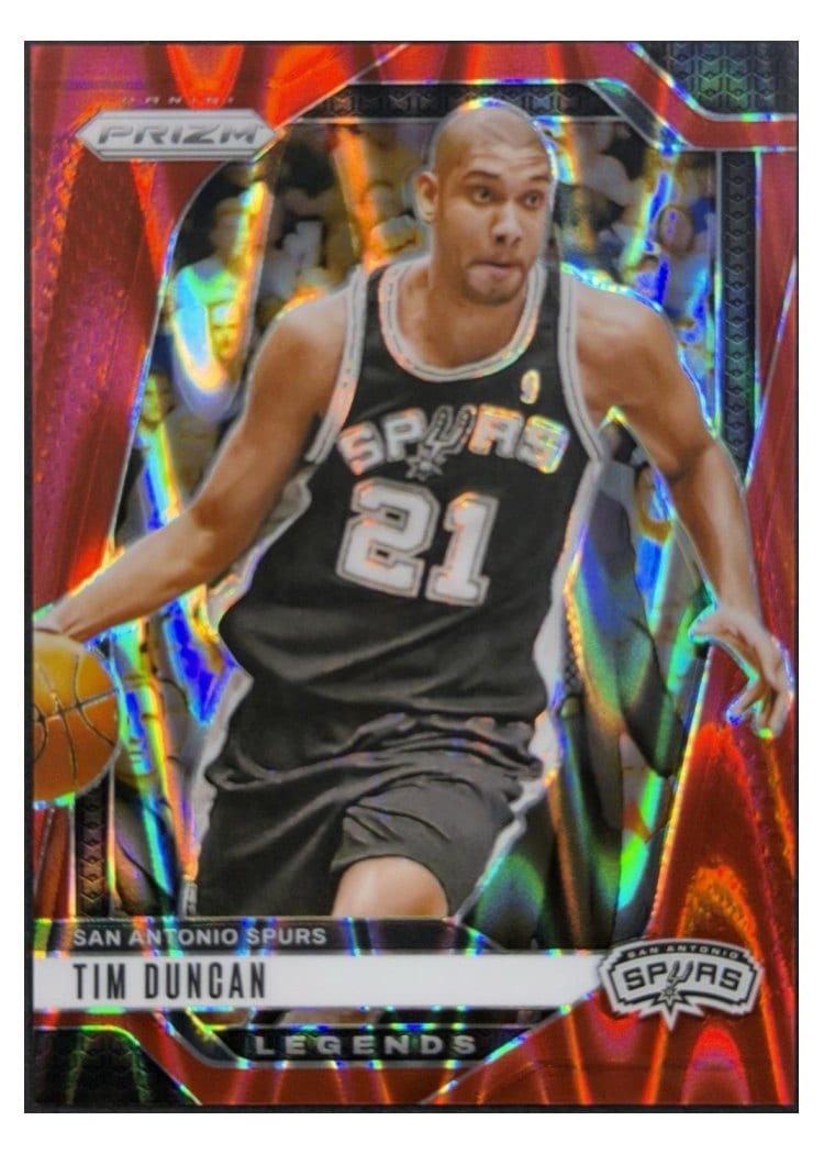 2024 Panini Prizm Tim Duncan Red Seismic #297 card
