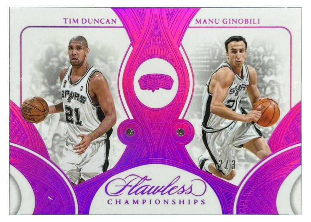 2024-25 Panini Flawless Base Gems Tim Duncan/Manu Ginobili #176 card