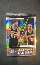 2021-22 Panini Contenders Optic Legendary Tandems Tim Duncan / Tony Parker #7 card