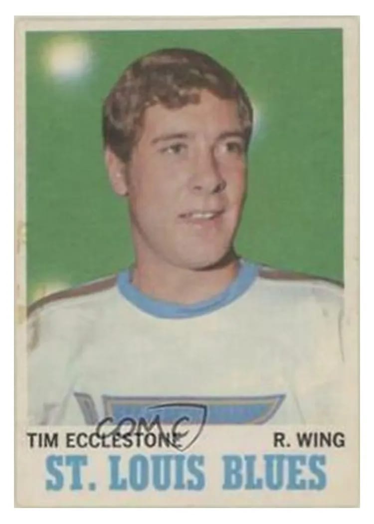 1970 O-Pee-Chee Tim Ecclestone #102 card