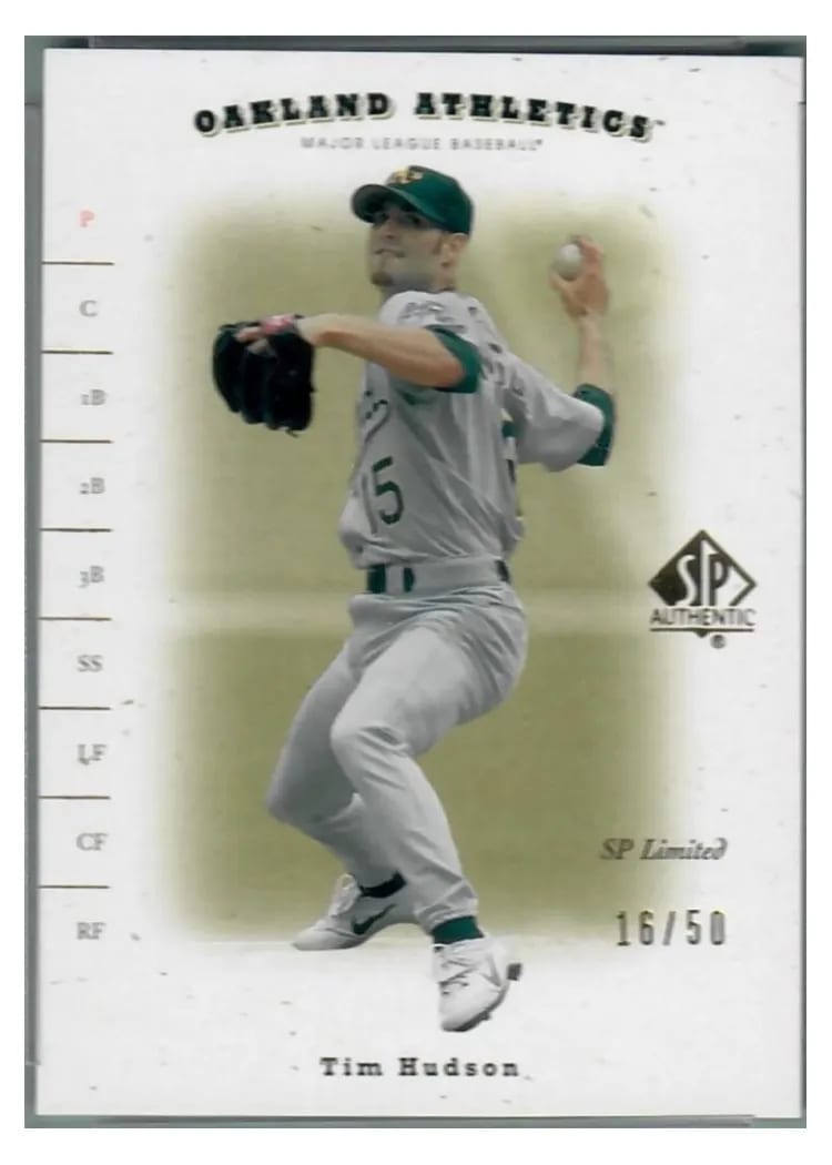2001 SP Authentic Tim Hudson #4 card