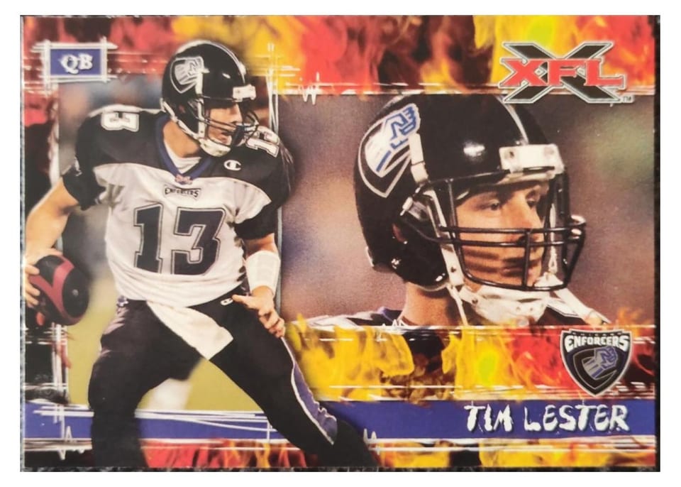 2001 Topps XFL Tim Lester #17 card